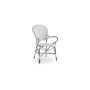 Sika-Design Isabell Exterior stolica s naslonima za ruke, Taupe (ALU), Siva s bijelom točkom