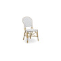 Sika-Design Isabell Exterior sedia, Mandorla (ALU), Bianco con pois cappuccino
