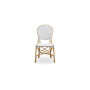 Sika-Design Isabell Exterior stol, Mandljeva (ALU), Bela s cappuccino piko, pogled 5