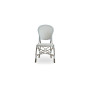 Sika-Design Isabell Exterior stol, Taupe (ALU), Siva z belo piko, pogled 3