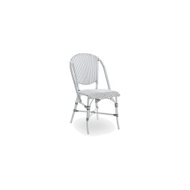 Sika-Design Sofie Exterior stol, Bela (ALU), Bela s cappuccino piko