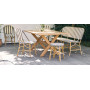Sika-Design Sofie Exterior stolica, Bademasta (ALU), Pruge bjelokosna i cappuccino, ambijent