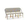 Sika-Design Sofie Exterior klupa za 3 osobe, Starweave bjelokosna, mornarsko plava i cappuccino
