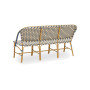 Sika-Design Sofie Exterior klupa za 3 osobe, Starweave bjelokosna, mornarsko plava i cappuccino, pogled 3