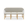 Sika-Design Sofie Exterior 3-Sitzer-Bank, Starweave Elfenbein, Marineblau & Cappuccino, Ansicht 4