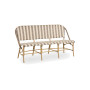 Sika-Design Sofie Exterior panca a 3 posti, A righe avorio e cappuccino