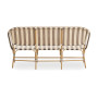 Sika-Design Sofie Exterior 3-seater bench, Striped ivory & cappuccino, view 2