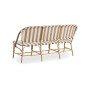 Sika-Design Sofie Exterior klupa za 3 osobe, Pruge bjelokosna i cappuccino, pogled 3