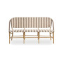 Sika-Design Sofie Exterior 3-Sitzer-Bank, Gestreift Elfenbein & Cappuccino, Ansicht 4