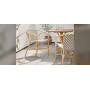 Sika-Design Madeleine Exterior Stuhl, Chevron Elfenbein & Cappuccino, Ambiente