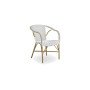 Sika-Design Madeleine Exterior stol, Bela s cappuccino piko