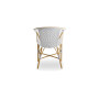 Sika-Design Madeleine Exterior stol, Bela s cappuccino piko, pogled 3