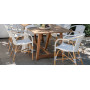 Sika-Design Madeleine Exterior stol, Bela s cappuccino piko, ambient