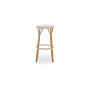 Sika-Design Simone Exterior bar stool, White w/ cappuccino dot, view 2