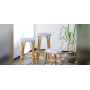 Sika-Design Simone Exterior bar stool, White w/ cappuccino dot, ambient