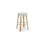 Sika-Design Simone Exterior Tresenhocker, Weiß mit Cappuccino-Punkt
