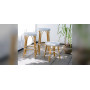 Sika-Design Simone Exterior counter stool, White w/ cappuccino dot, ambient