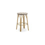 Sika-Design Simone Exterior counter stool, Striped ivory & cappuccino