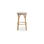Sika-Design Simone Exterior counter stool, Striped ivory & cappuccino, view 2