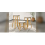 Sika-Design Simone Exterior pultni stol, Črte slonokoščena in cappuccino, ambient