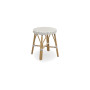 Sika-Design Simone Exterior stool, White w/ cappuccino dot