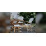 Sika-Design Simone Exterior stool, White w/ cappuccino dot, ambient 2