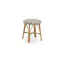 Sika-Design Simone Exterior stool, Starweave ivory, navy blue & cappuccino