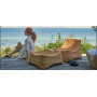 Sika-Design Chill Exterior lounge chair with footstool, ambient