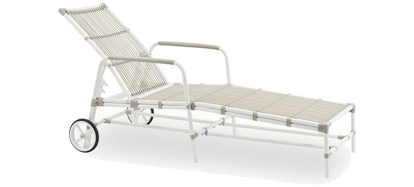 Sika-Design Josephine Exterior ležaljka, Golublje bijela (ALU)