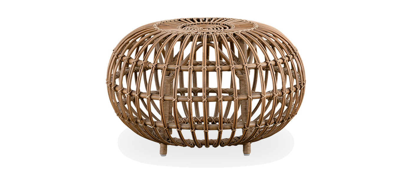 Sika-Design Franco Albini pouf, Antico (rattan)