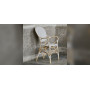 Sika-Design Isabell Armlehnstuhl, Chevron Elfenbein & Grau, Ambiente