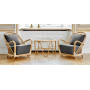 Sika-Design Charlottenborg coffee table, Polished natural (rattan), ambient