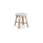 Sika-Design Simone tabure, Bijela s cappuccino točkom