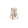 Sika-Design Simone counter stool, White w/ cappuccino dot, view 2