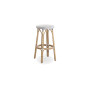 Sika-Design Simone Barhocker, Weiß mit Cappuccino-Punkt