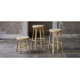 Sika-Design Simone barska stolica, Pruge bjelokosna i medena, ambijent