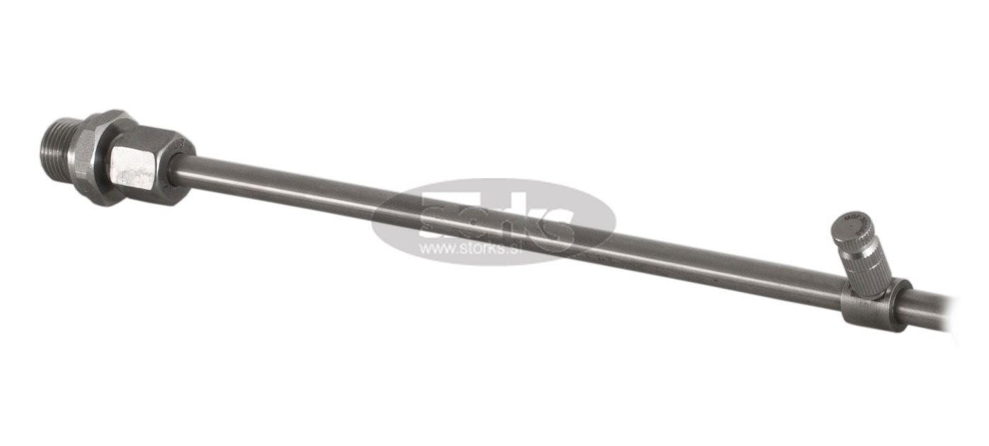 Inox pipe 3 m bars with prefabricated nozzle holders