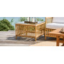 Sika-Design Caroline Exterior pomoćni stolić, Prirodna (ALU), ambijent