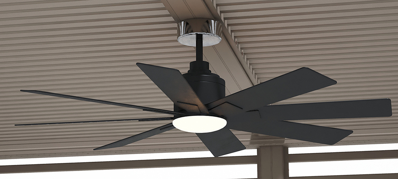 Tuuci Halterung und Ventilator Minka Aire H20 für die Pergola Solanox M1 Plus