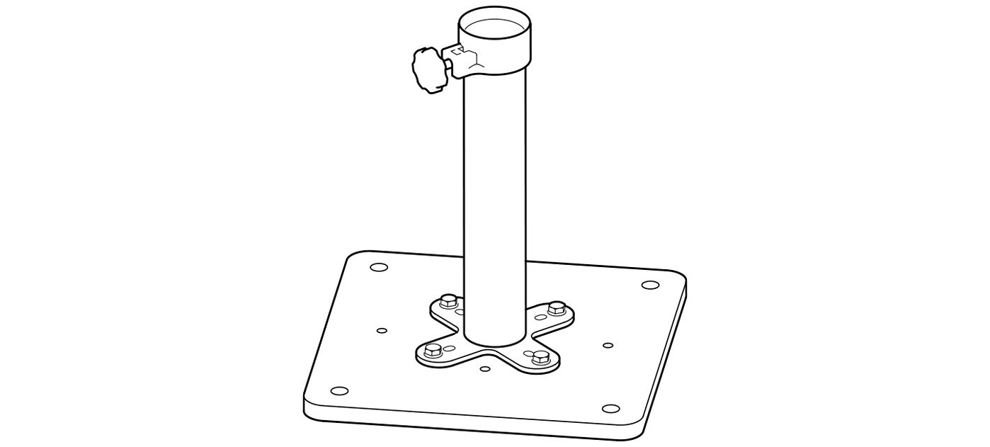 Fim piastra di fissaggio 30 x 30 cm con tronchetto