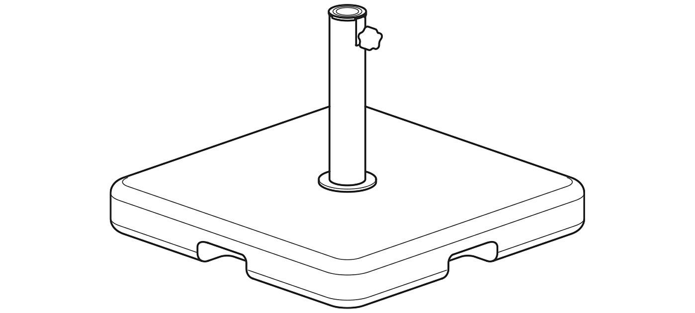 Fim square concrete base 60 kg