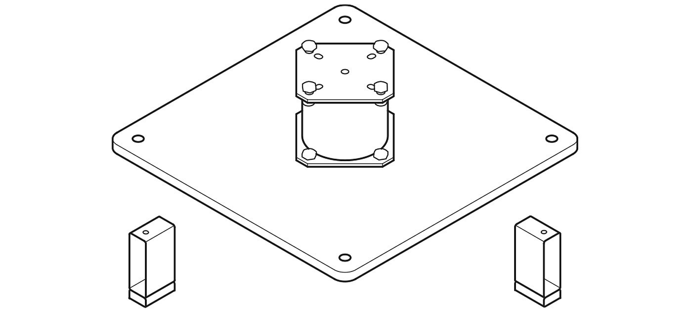 Fim Bodenplatte 45 x 45 cm für Quadruplo