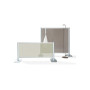 Zed Trennwand, Grau eloxiertes Aluminium