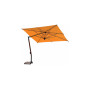 Ischia umbrella, Teak and silver, orange