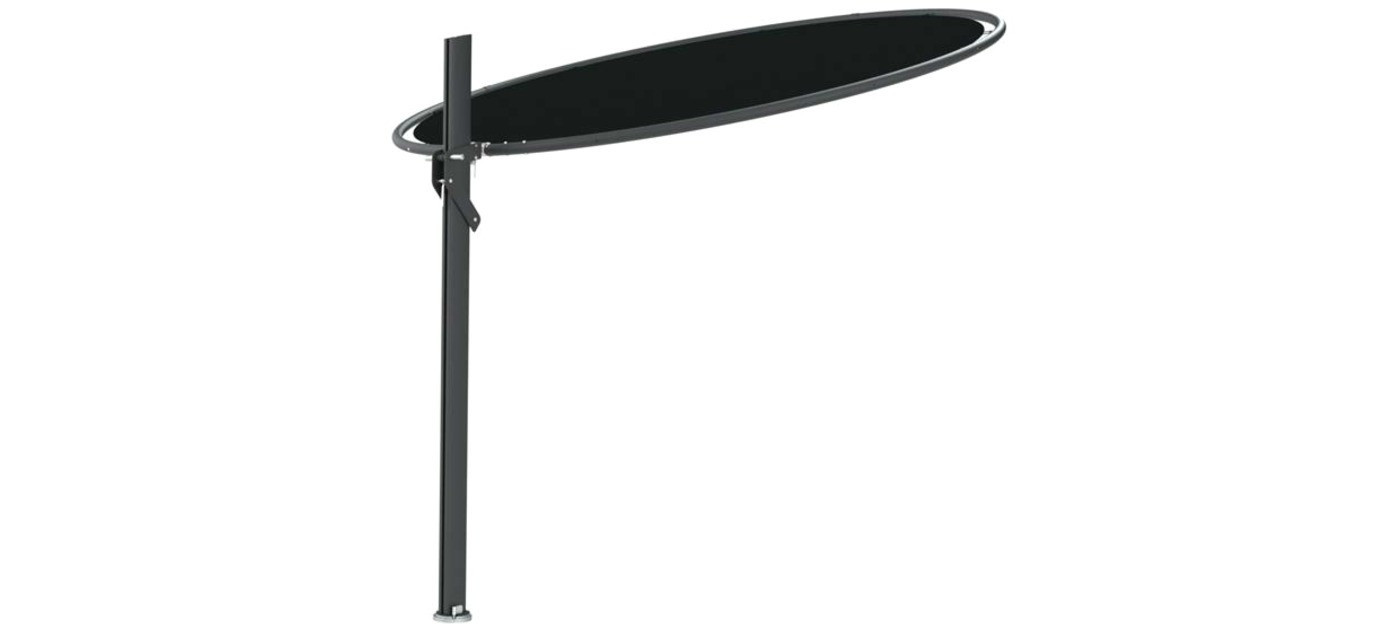 Eclipsum PX ombrellone rotondo, R 300 cm, Nero RAL 9005, Sunbrella Black