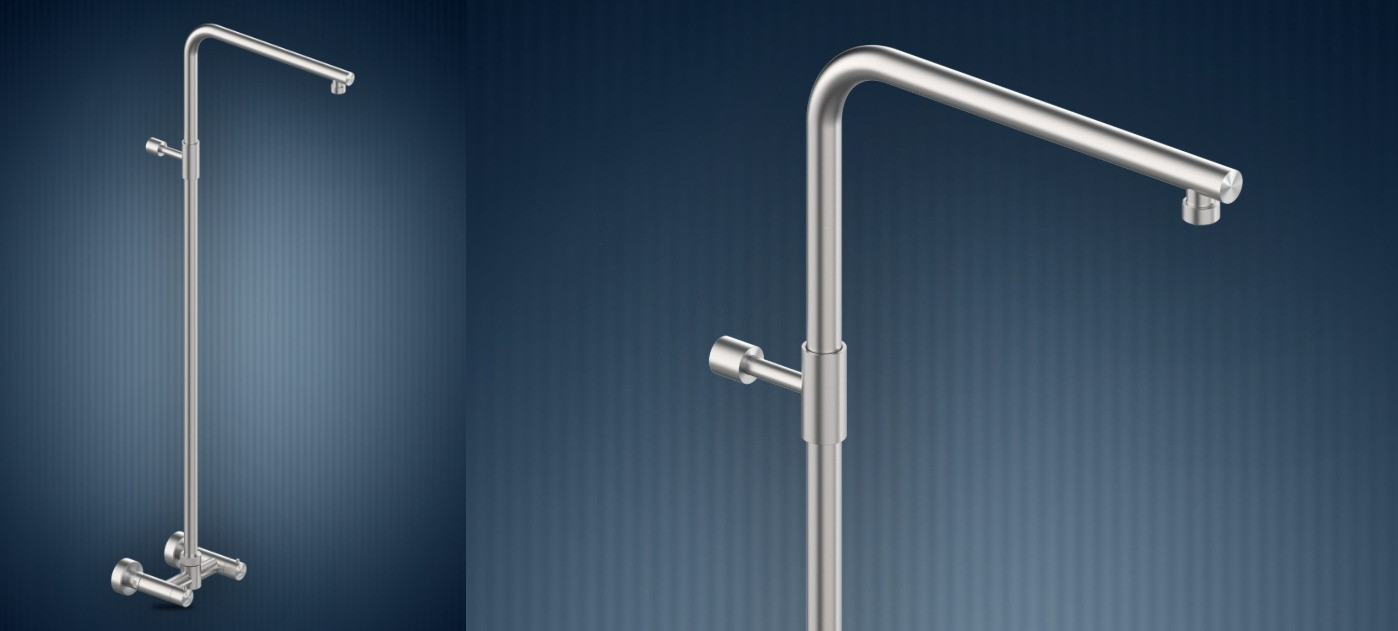 Doccia a parete con gruppo esterno Skinny W730, W730