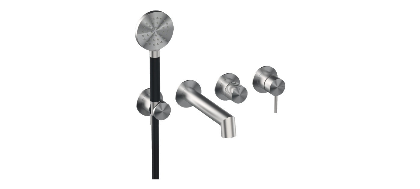 Miscelatore vasca da incasso con doccetta Flamingo W4MBP.F