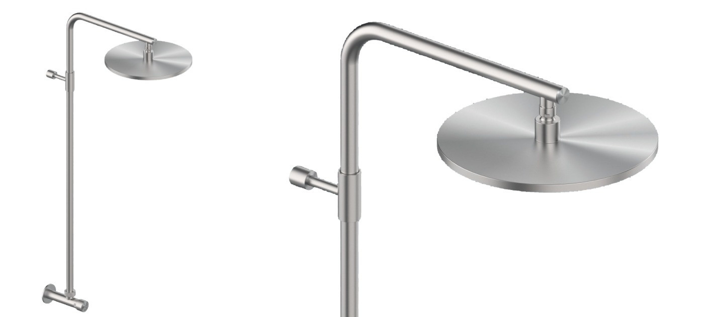 Outdoor wall shower with self-closing tap Community W68.AST