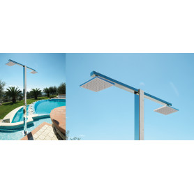 Outdoor shower with several showerheads Community Q86.2, Q86.2