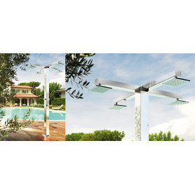 Outdoor shower with several showerheads Community Q120, Q120
